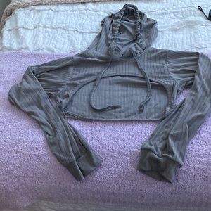 A half hoodie gray from rainbow